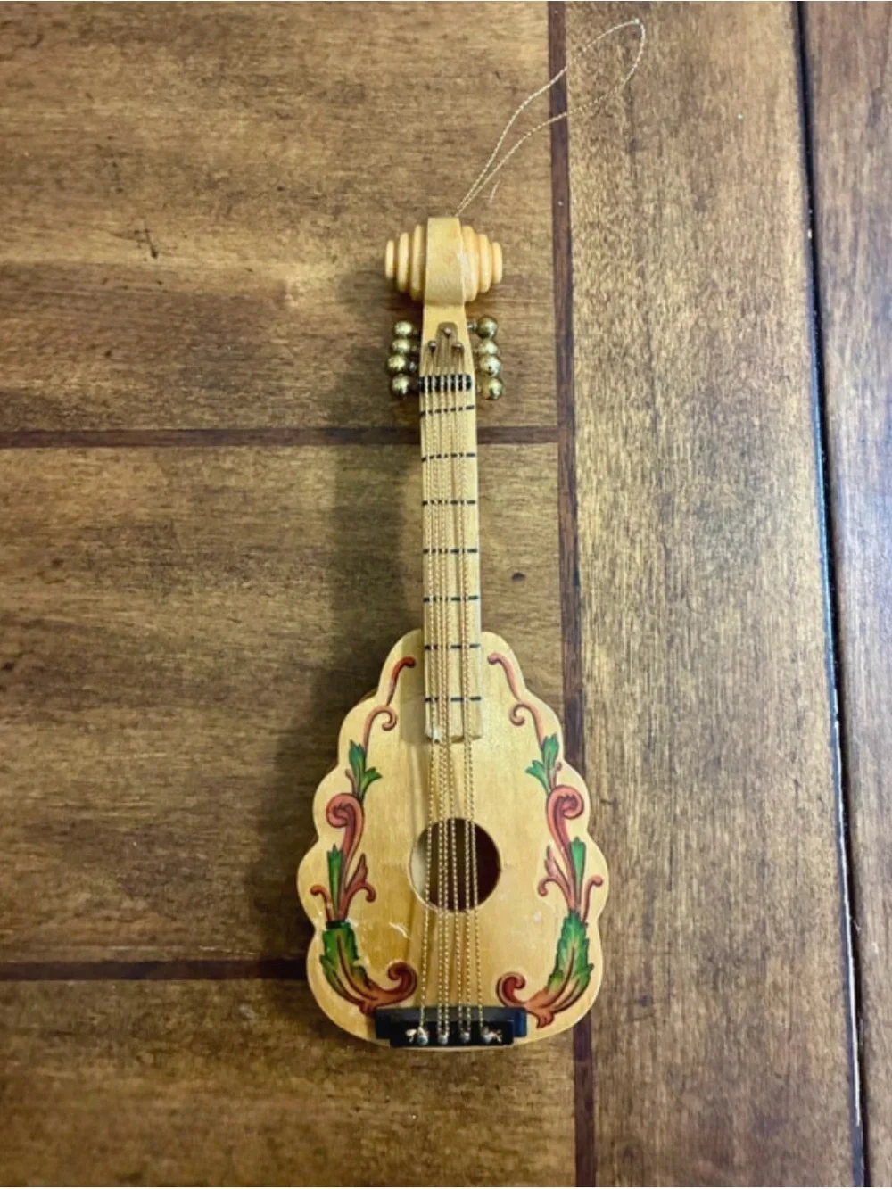 Silvestri Christmas Tree Holiday Ornament Decorative Wooden Mandolin Instrument